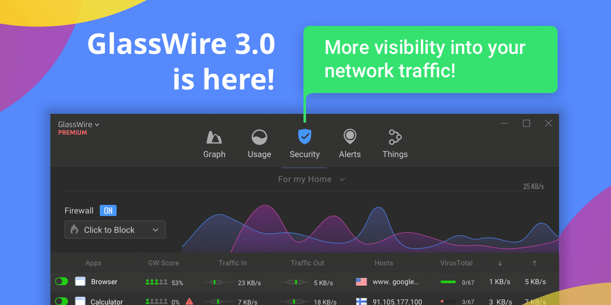 GlassWire 3.0 launch