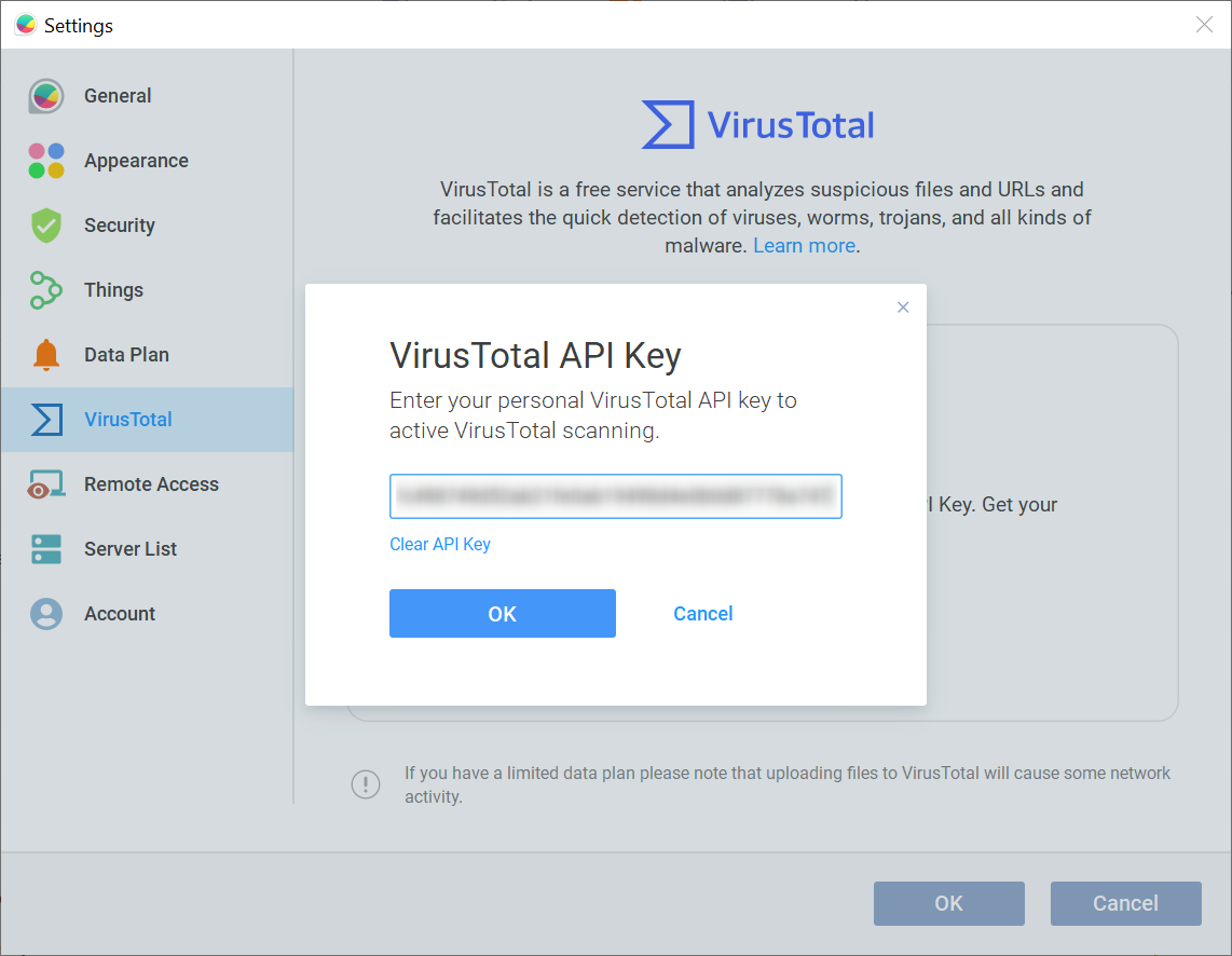 GlassWire VirusTotal