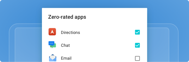 Zero rated apps