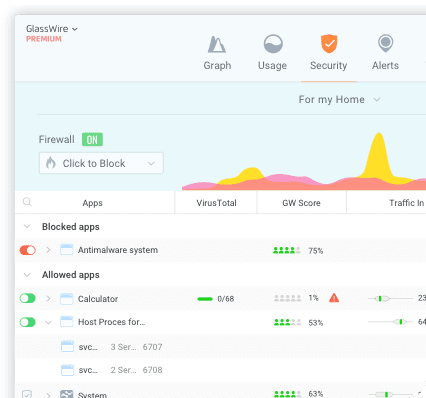 New GlassWire UI